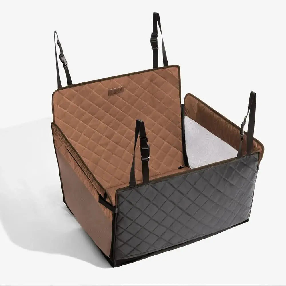 Premium Faux Leather Water-repellent Hammock Dog Car Seat Cover - RideProtector Tektoty