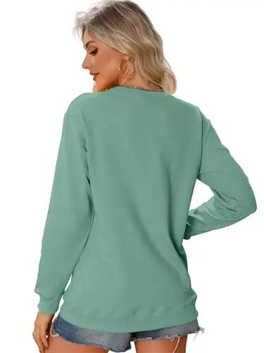 Pumpkin Season Sweatshirt Women Fall Crewneck Halloween Shirt Vintage Graphic Long Sleeve Thanksgiving Pullover Top|B0FDL53XMB