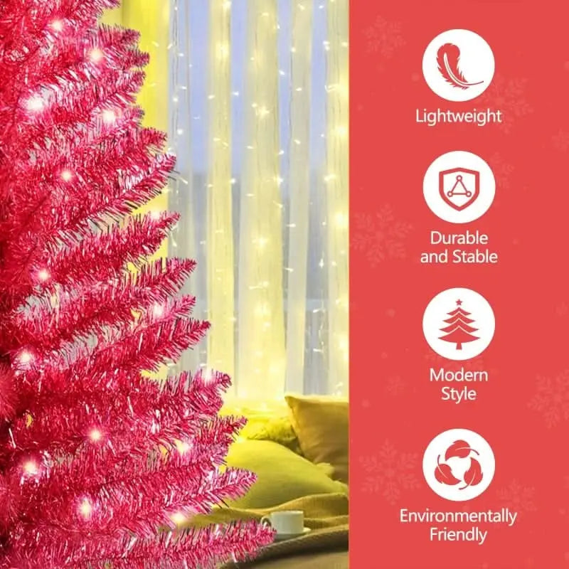 4ft Red Christmas Tree, Christmas Decorations Tektoty