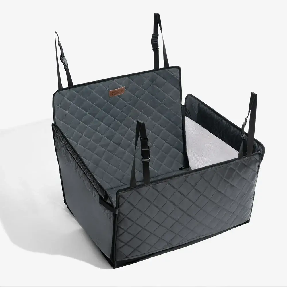 Premium Faux Leather Water-repellent Hammock Dog Car Seat Cover - RideProtector Tektoty