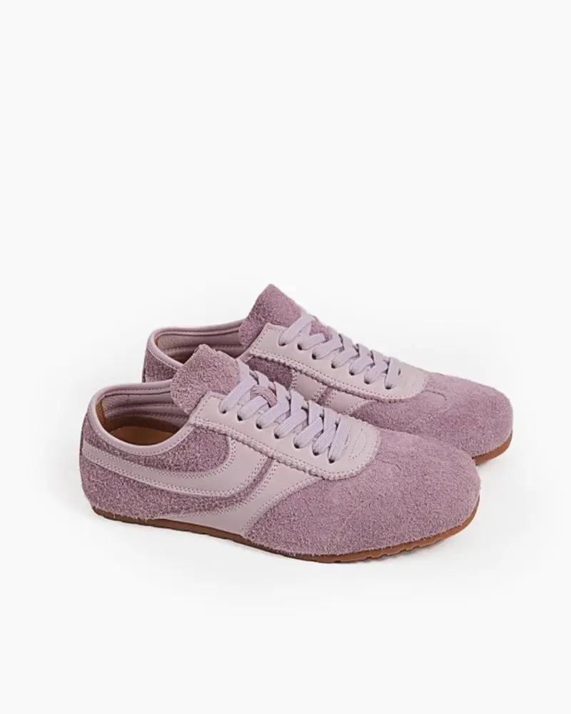 Color Pop Retro Suede Nappa Leather Sneakers Tektoty