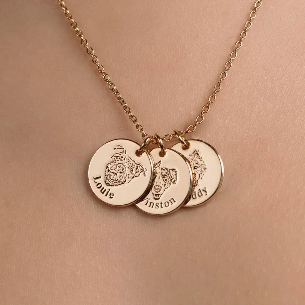 Custom Pet Face Necklace Tektoty