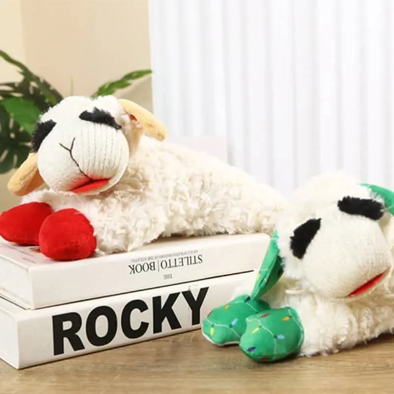 Plush Lamb Squeaker Toy Dog Interactive Toy Tektoty