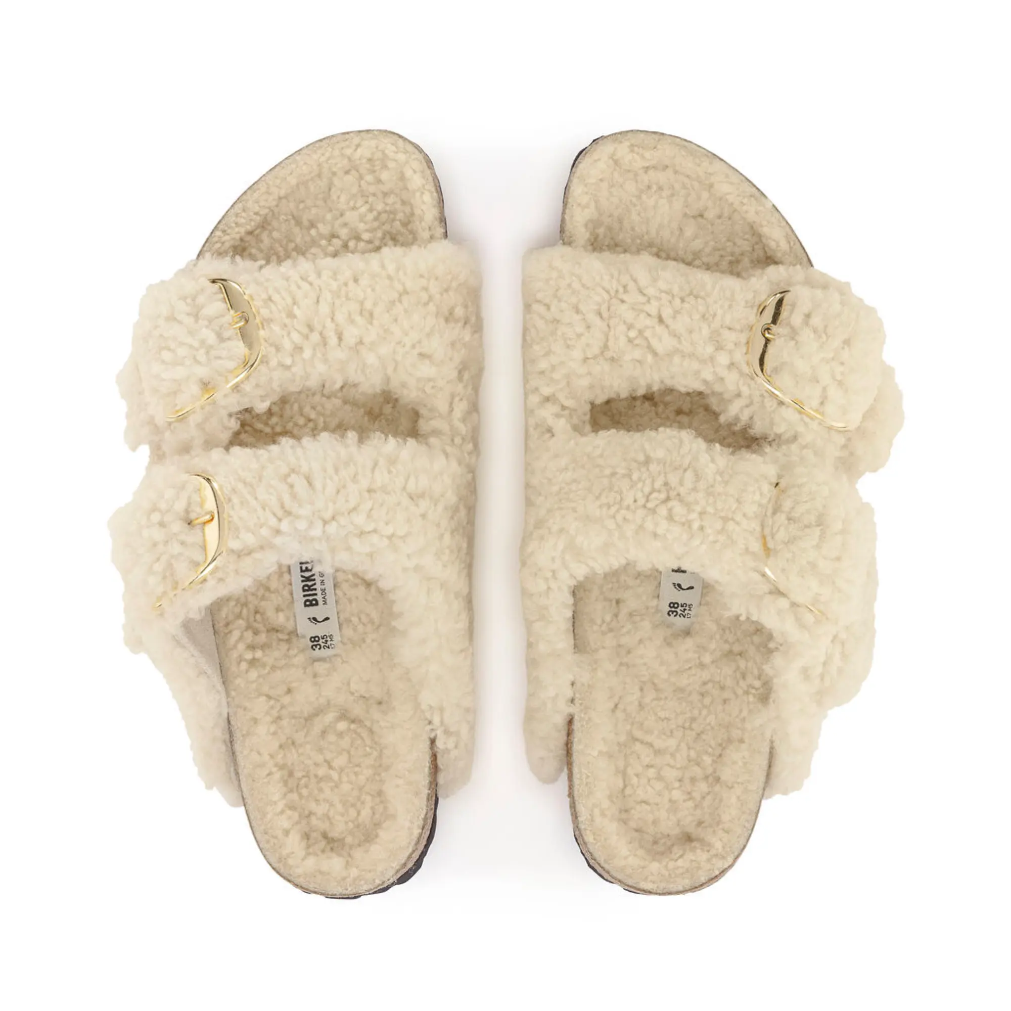 BIRKENSTOCK ARIZONA BIG BUCKLE SHEARLING TEDDY WOMEN N (NARROW) Tektoty