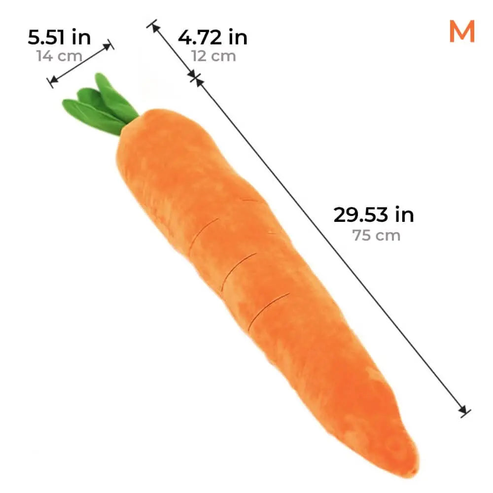 Carrot Squeaky Plush Toy Dog Interactive Toy Tektoty