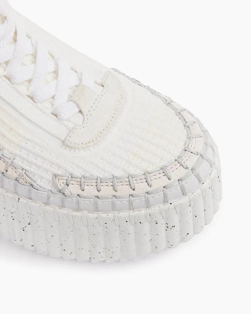 Multicolor Knit Chunky High-Top Platform Sneakers Tektoty