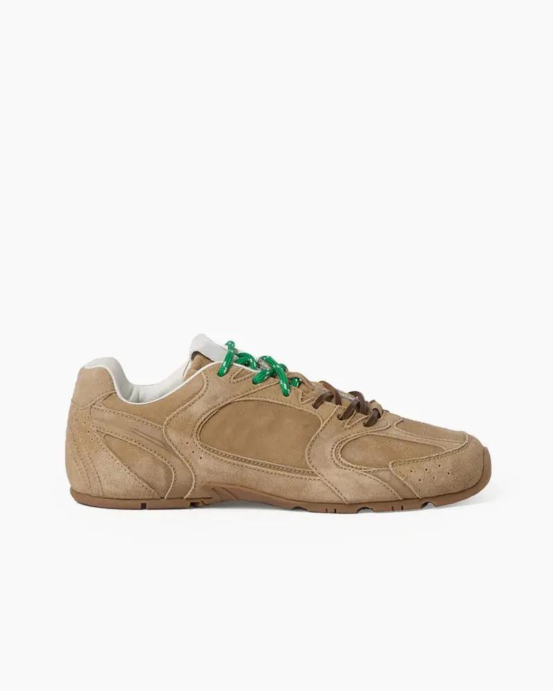 Suede Distressed Finish Mismatched Laces Sneakers Tektoty