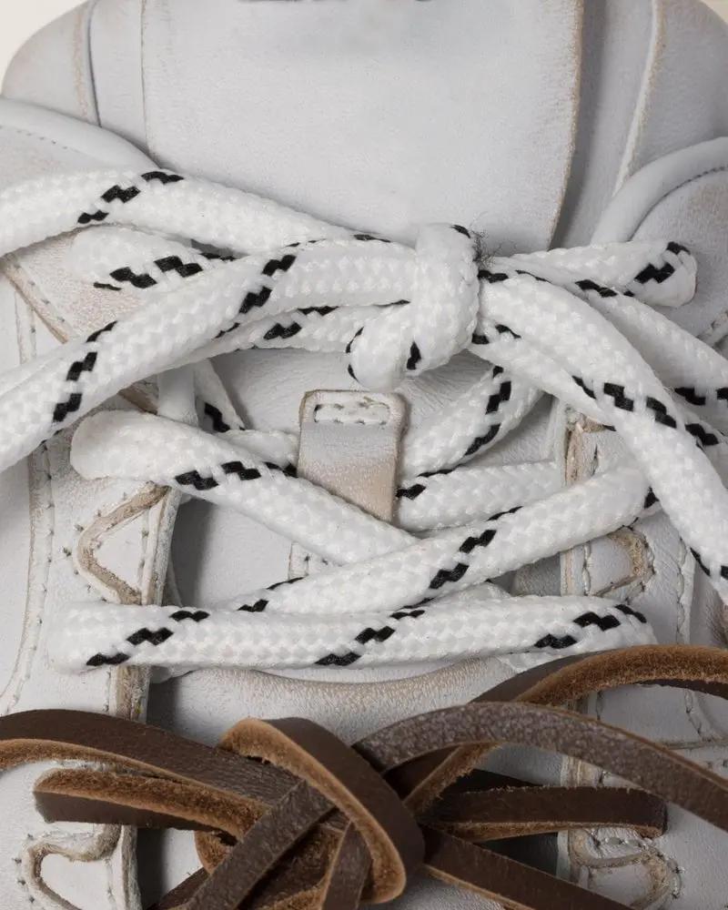 Leather Slip-On Dual-Tone Laces Mule Sneakers Tektoty