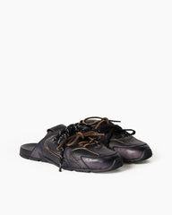 Leather Slip-On Dual-Tone Laces Mule Sneakers Tektoty