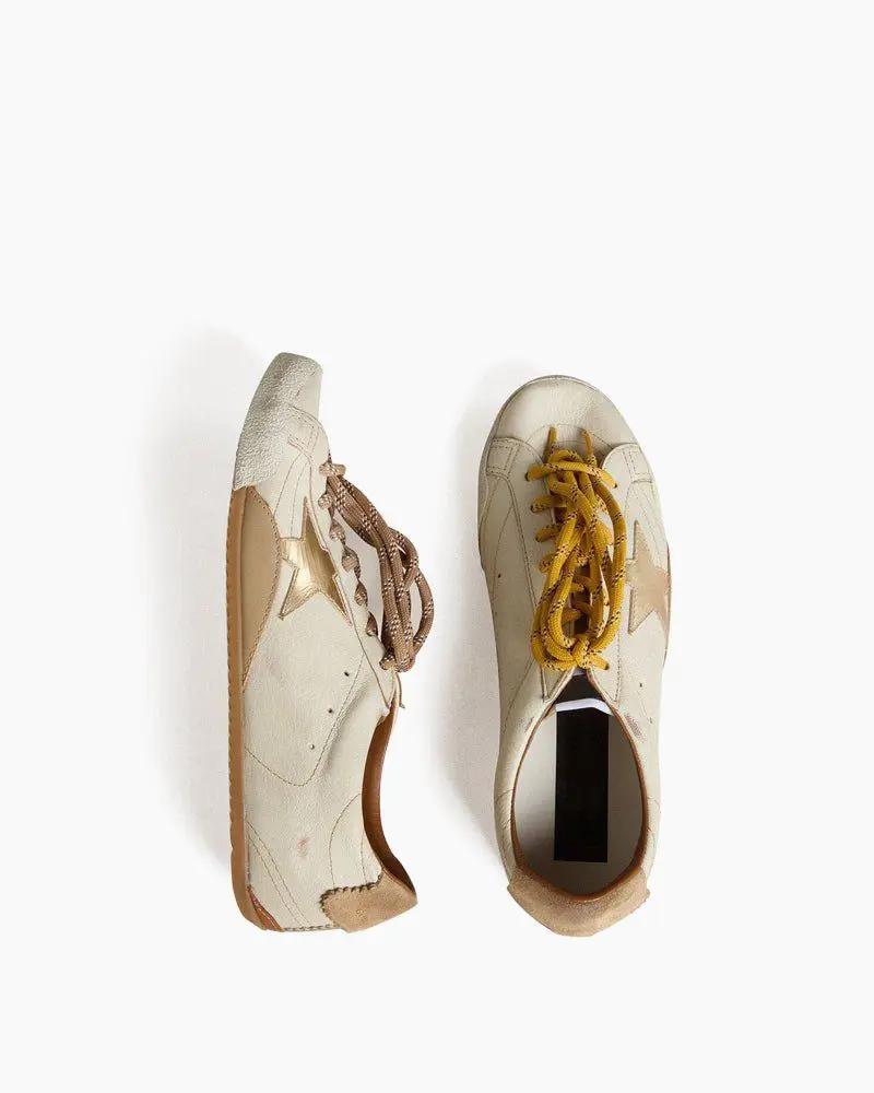 Gold Star White Nappa Leather Sneakers Tektoty