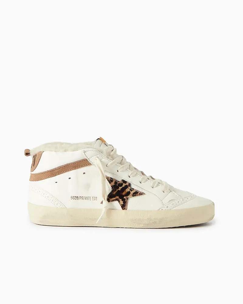 Women's Mid Star Leather Sneakers LarosaStyle