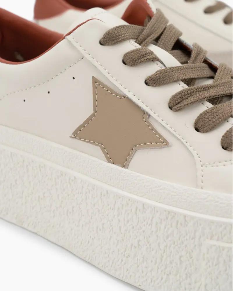 Star Pattern Lightweight Platform Sneakers Tektoty