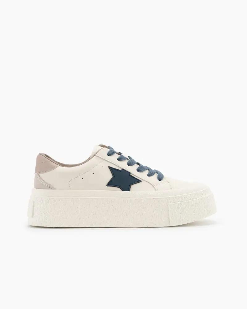 Star Pattern Lightweight Platform Sneakers Tektoty