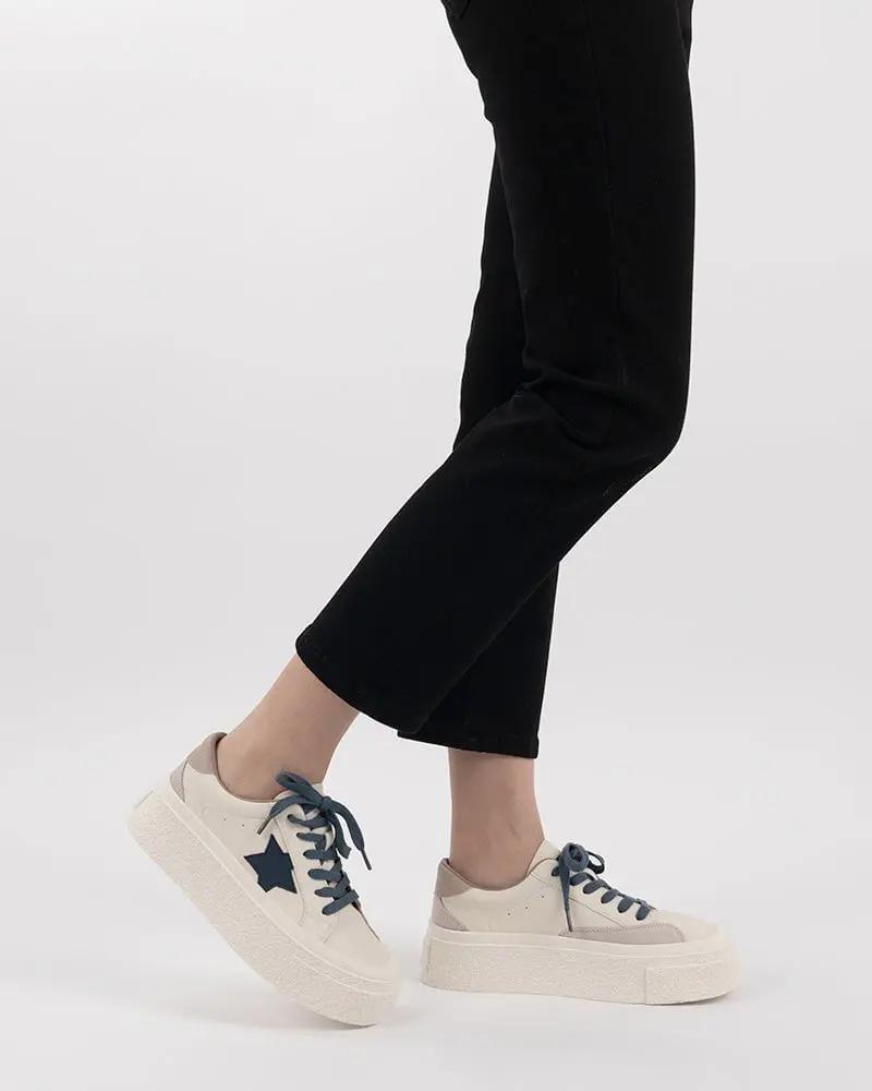 Star Pattern Lightweight Platform Sneakers Tektoty