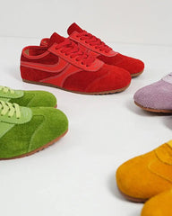 Color Pop Retro Suede Nappa Leather Sneakers Tektoty