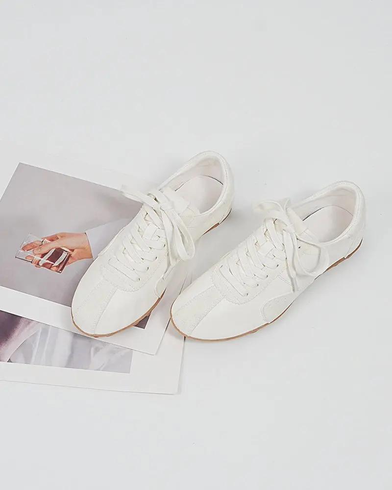 Retro Suede Nappa Leather Textured Sole Sneakers Tektoty