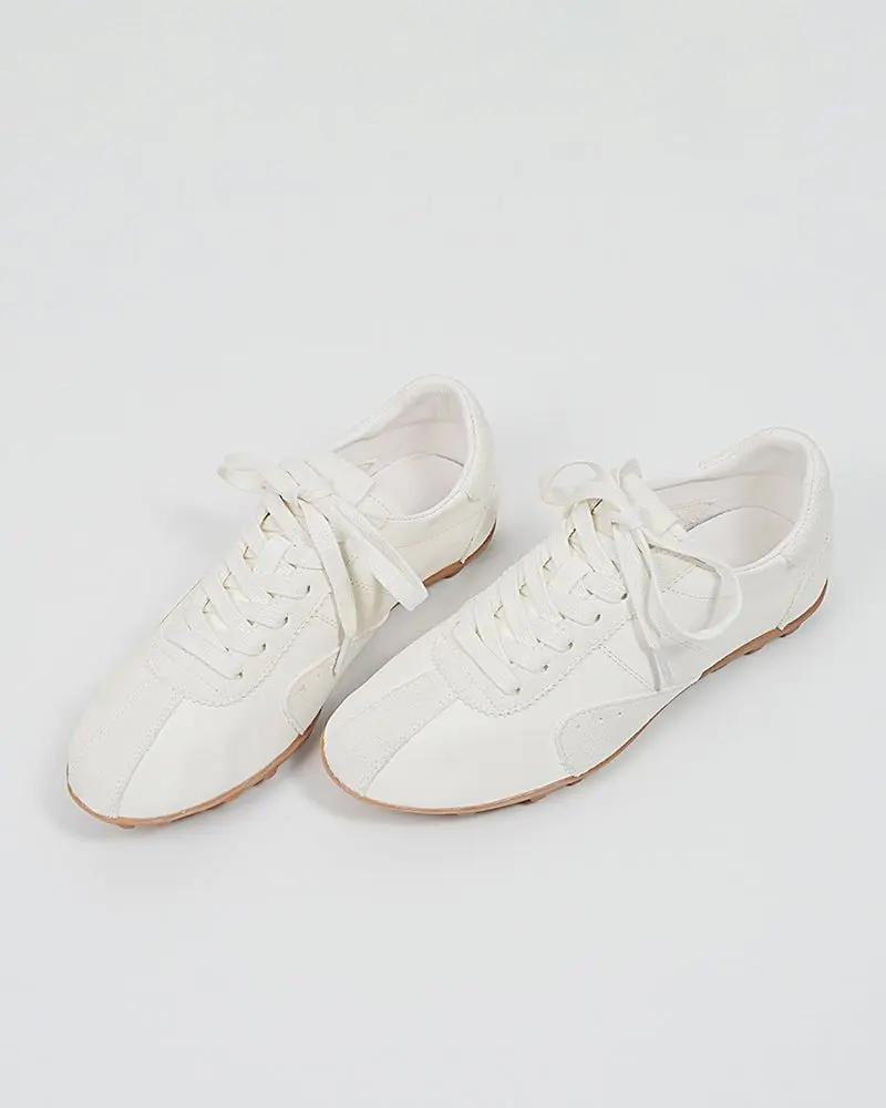 Retro Suede Nappa Leather Textured Sole Sneakers Tektoty