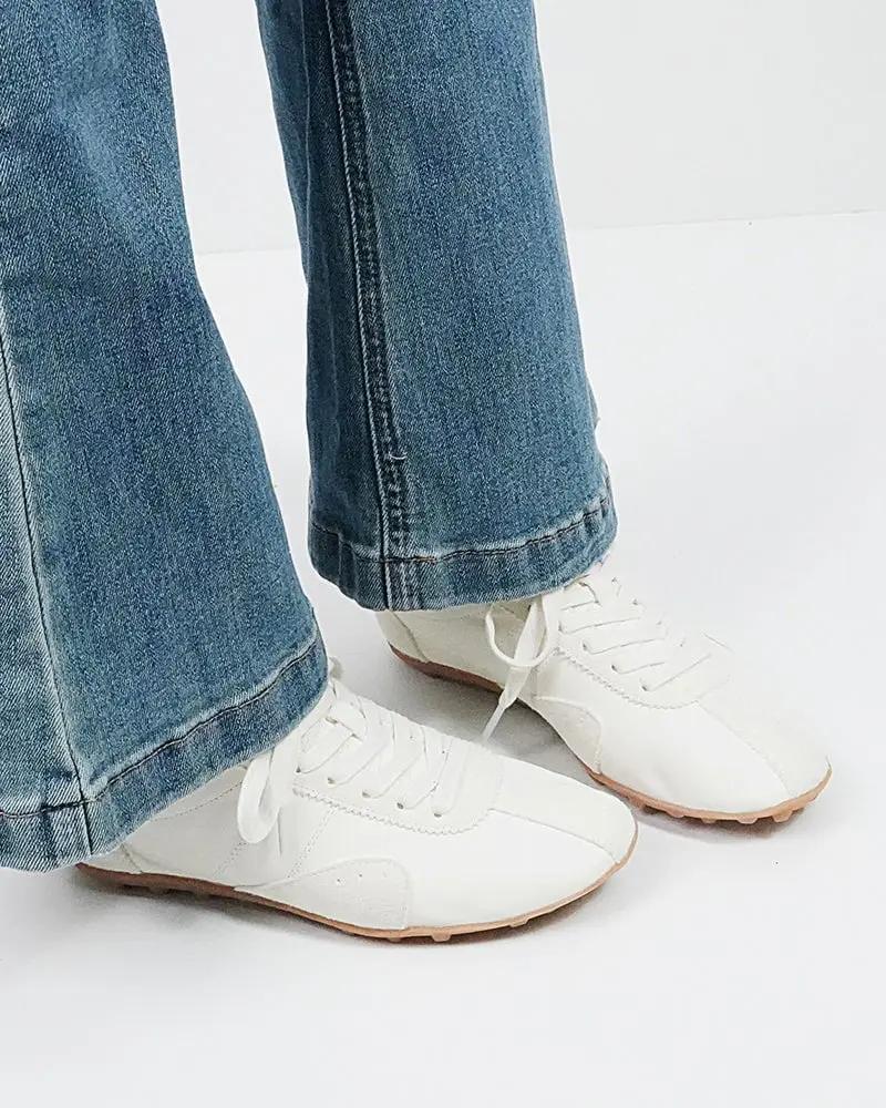 Retro Suede Nappa Leather Textured Sole Sneakers Tektoty