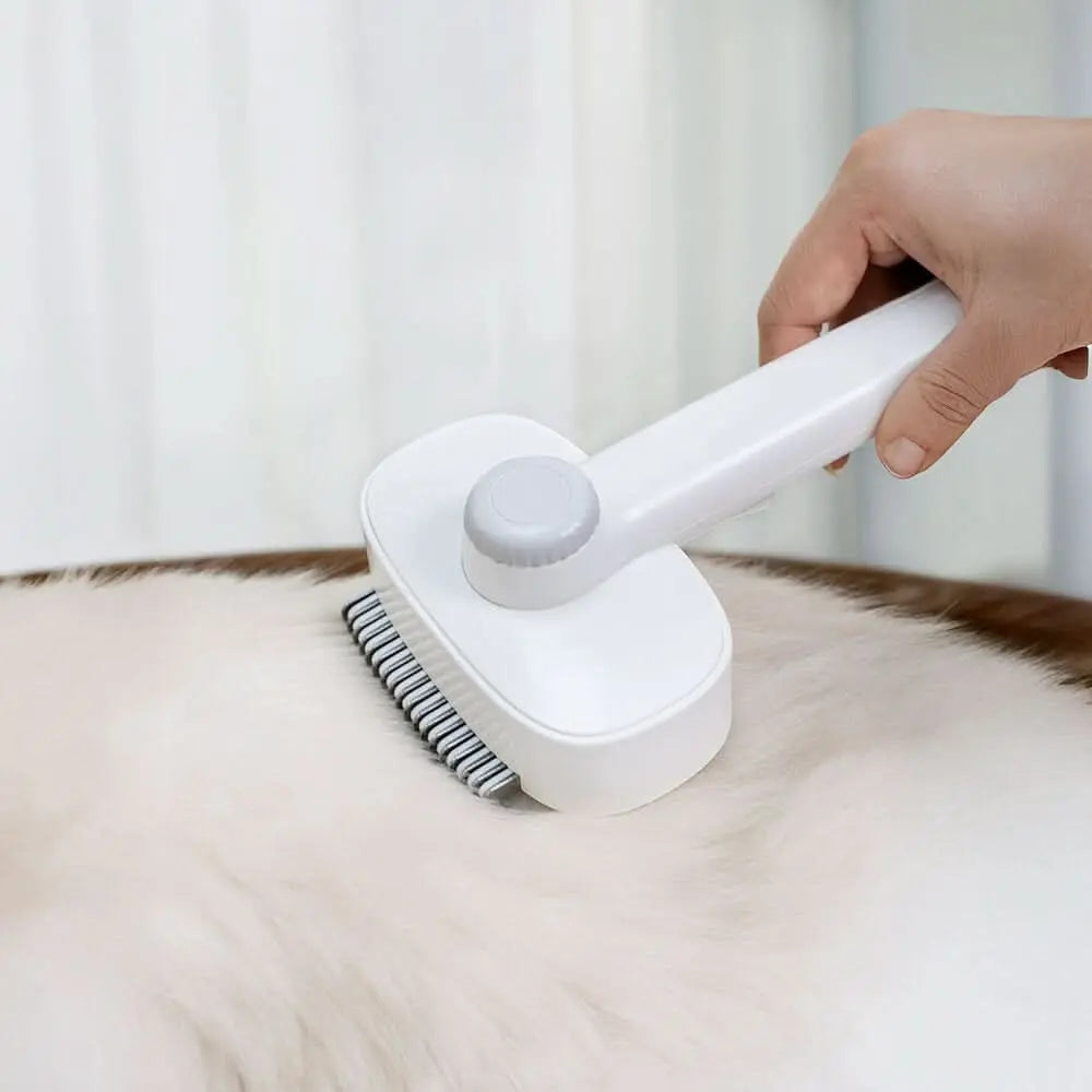 2 In 1 Self-Cleaning Dual-Head Shedding and Dematting Tool Pet Grooming Brush Tektoty