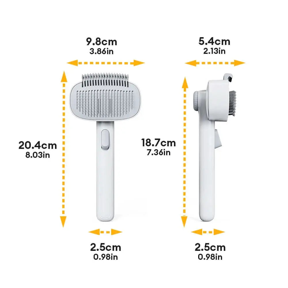 2 In 1 Self-Cleaning Dual-Head Shedding and Dematting Tool Pet Grooming Brush Tektoty