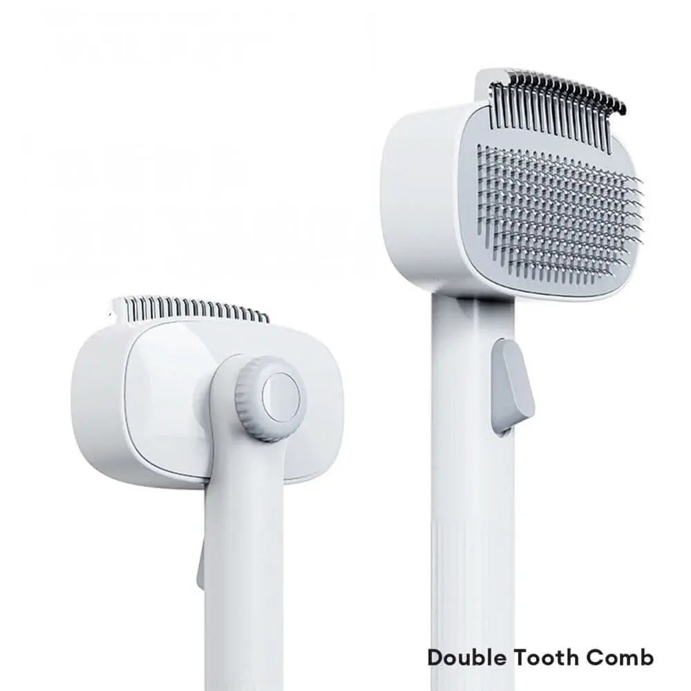 2 In 1 Self-Cleaning Dual-Head Shedding and Dematting Tool Pet Grooming Brush Tektoty