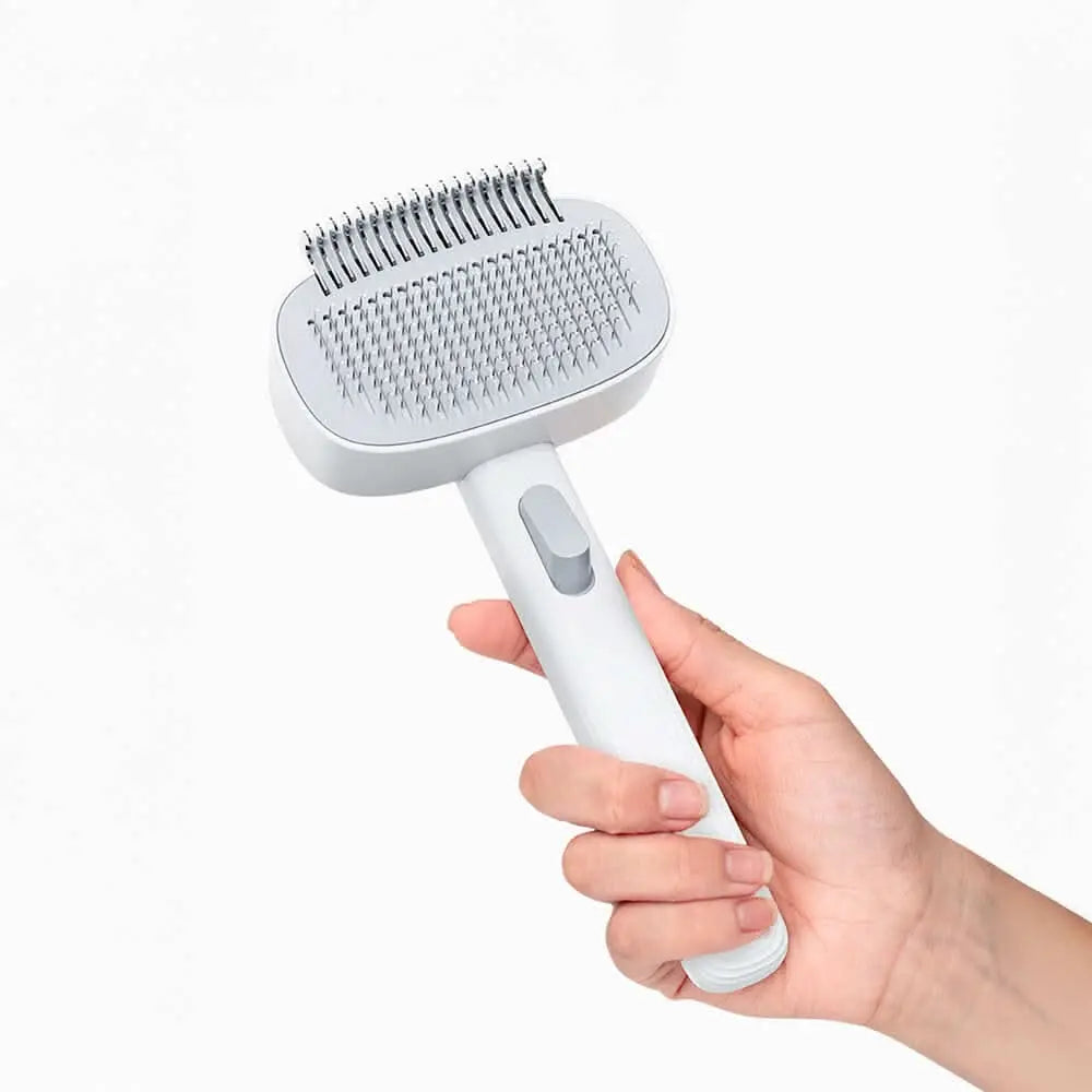 2 In 1 Self-Cleaning Dual-Head Shedding and Dematting Tool Pet Grooming Brush Tektoty