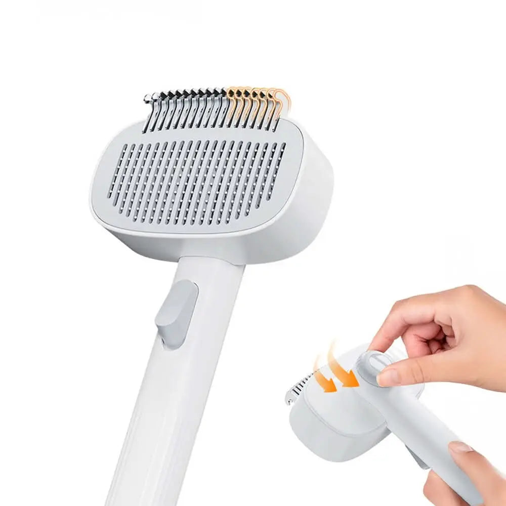 2 In 1 Self-Cleaning Dual-Head Shedding and Dematting Tool Pet Grooming Brush Tektoty