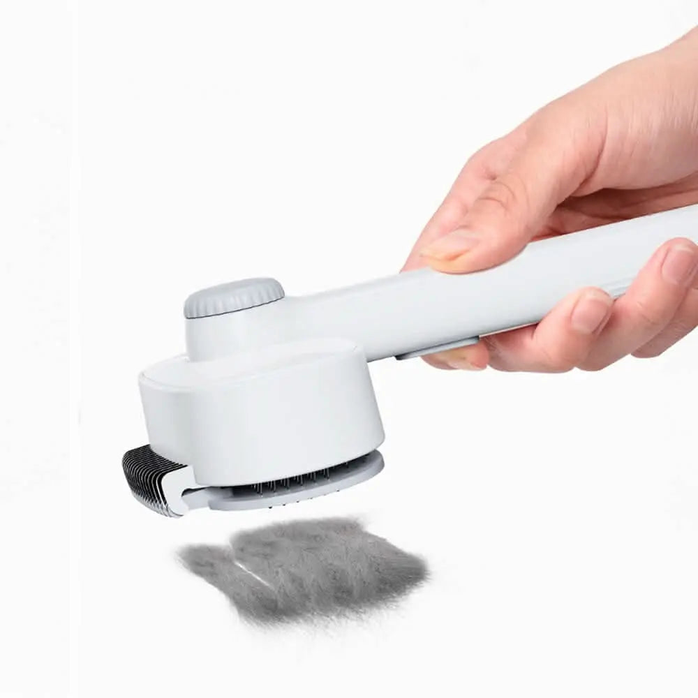 2 In 1 Self-Cleaning Dual-Head Shedding and Dematting Tool Pet Grooming Brush Tektoty