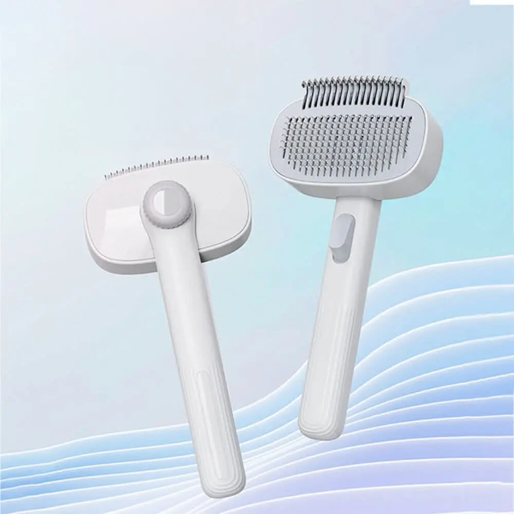 2 In 1 Self-Cleaning Dual-Head Shedding and Dematting Tool Pet Grooming Brush Tektoty