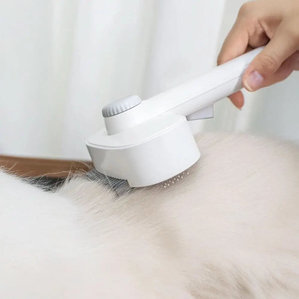 2 In 1 Self-Cleaning Dual-Head Shedding and Dematting Tool Pet Grooming Brush Tektoty