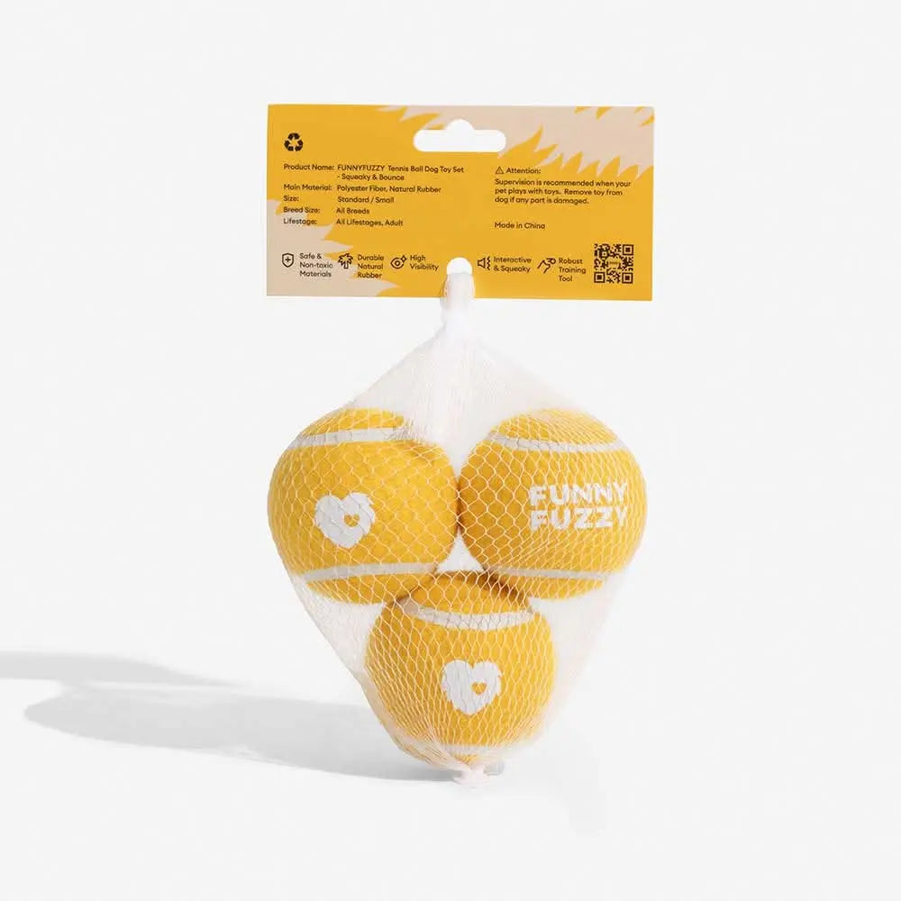 Tennis Ball Dog Toy - Squeaky & Bounce Tektoty