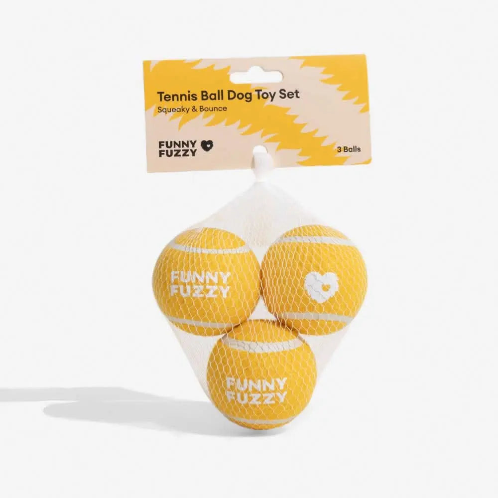 Tennis Ball Dog Toy - Squeaky & Bounce Tektoty