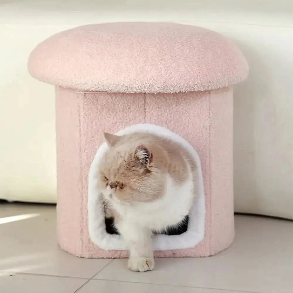Portable Home Ottoman Pet House Foldable Condo Cat Cave Tektoty