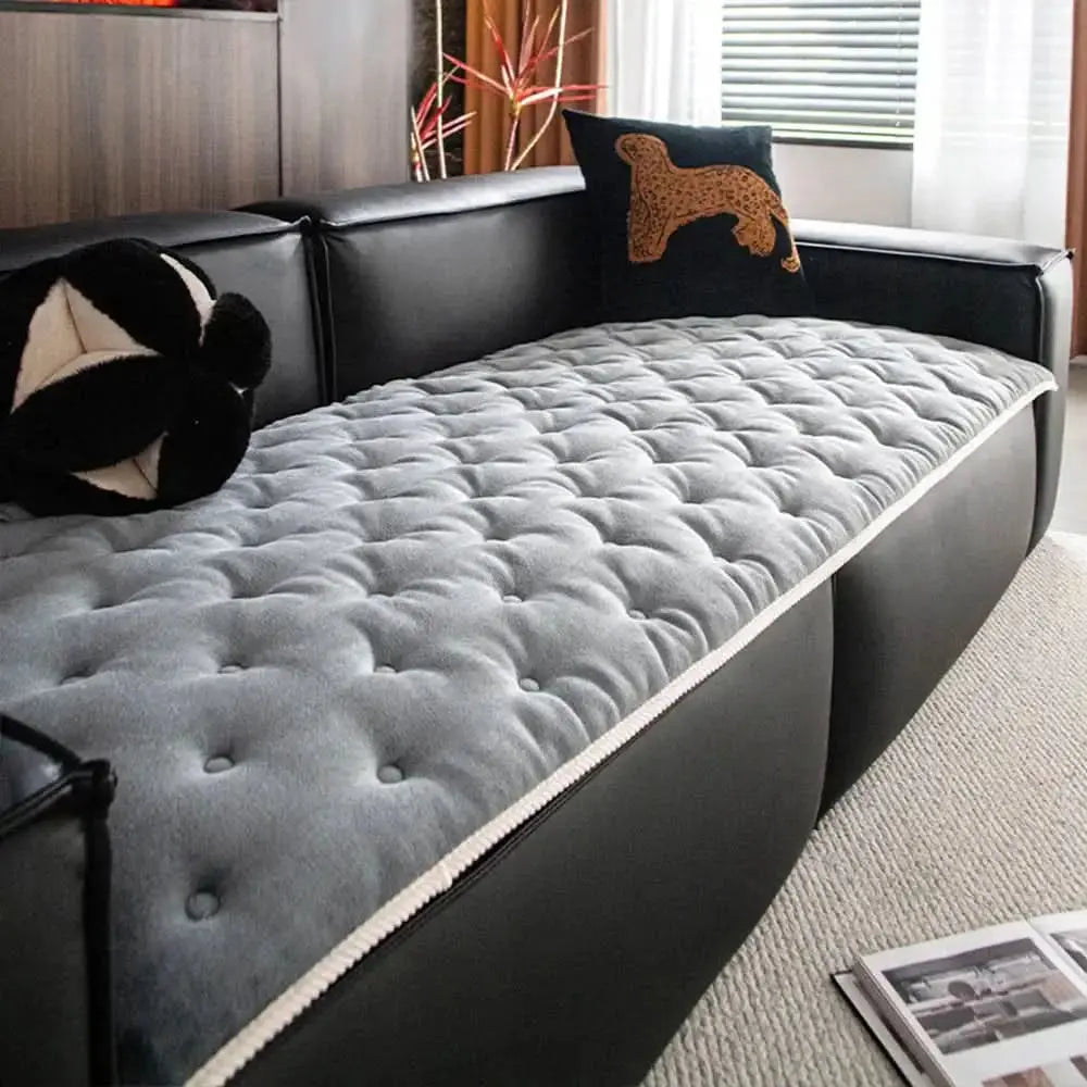 Vintage Leather Sofa Protection Non-Slip Couch Cover Tektoty