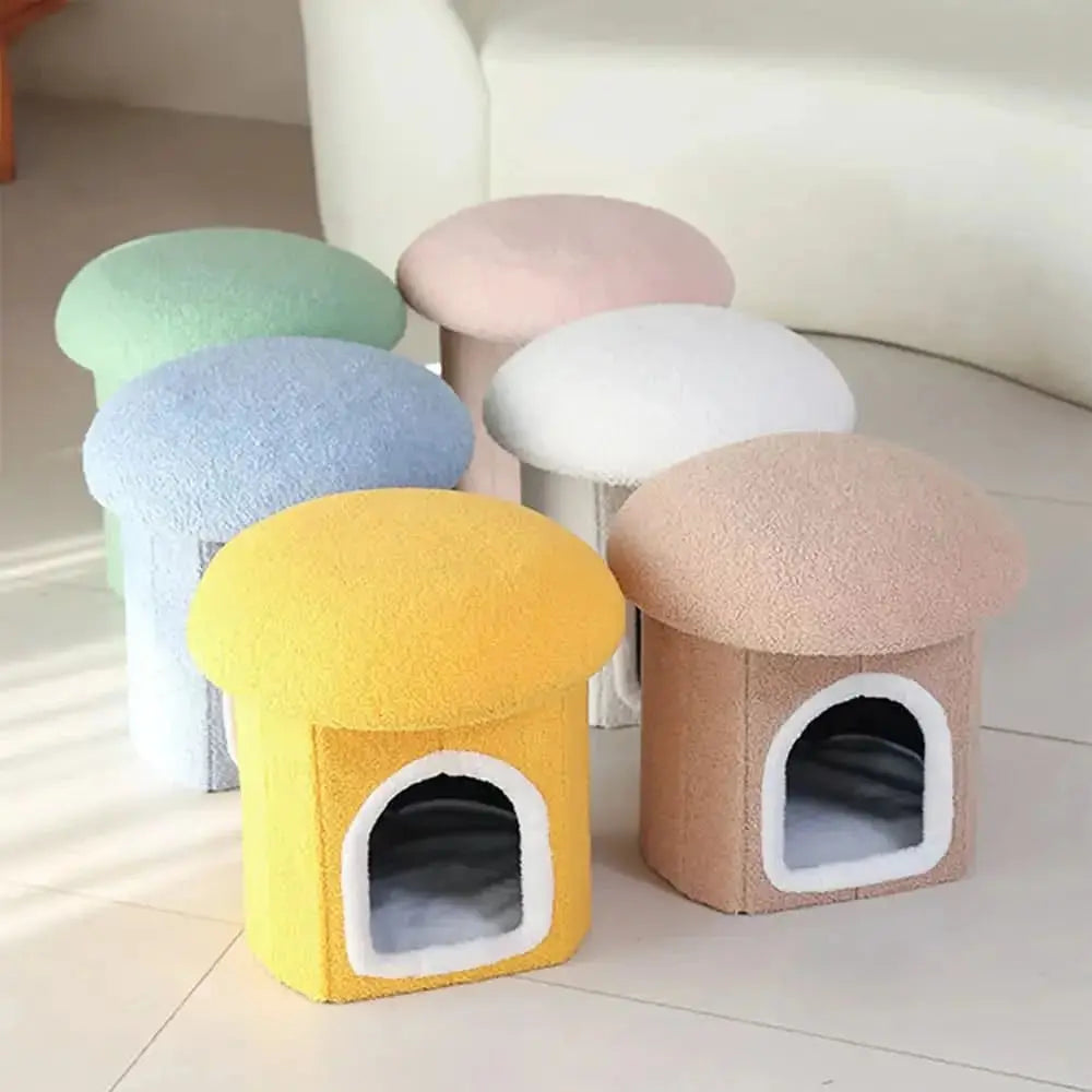 Portable Home Ottoman Pet House Foldable Condo Cat Cave Tektoty