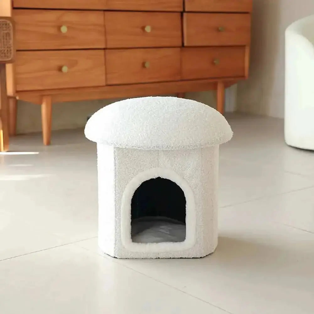 Portable Home Ottoman Pet House Foldable Condo Cat Cave FUNNYFUZZY