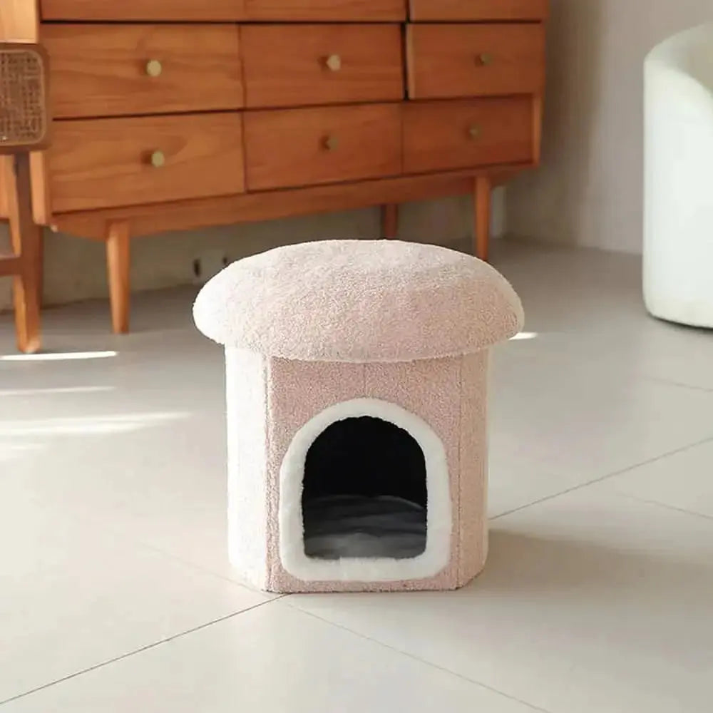 Portable Home Ottoman Pet House Foldable Condo Cat Cave Tektoty