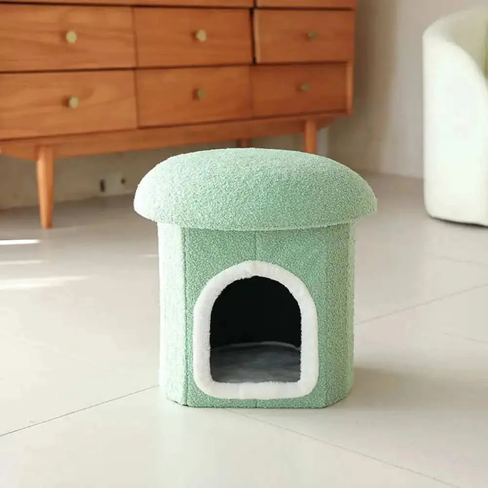 Portable Home Ottoman Pet House Foldable Condo Cat Cave Tektoty