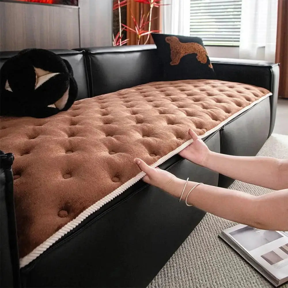 Vintage Leather Sofa Protection Non-Slip Couch Cover Tektoty