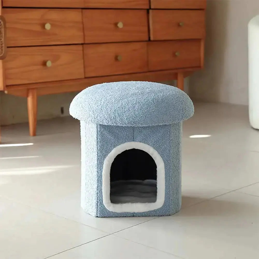 Portable Home Ottoman Pet House Foldable Condo Cat Cave Tektoty
