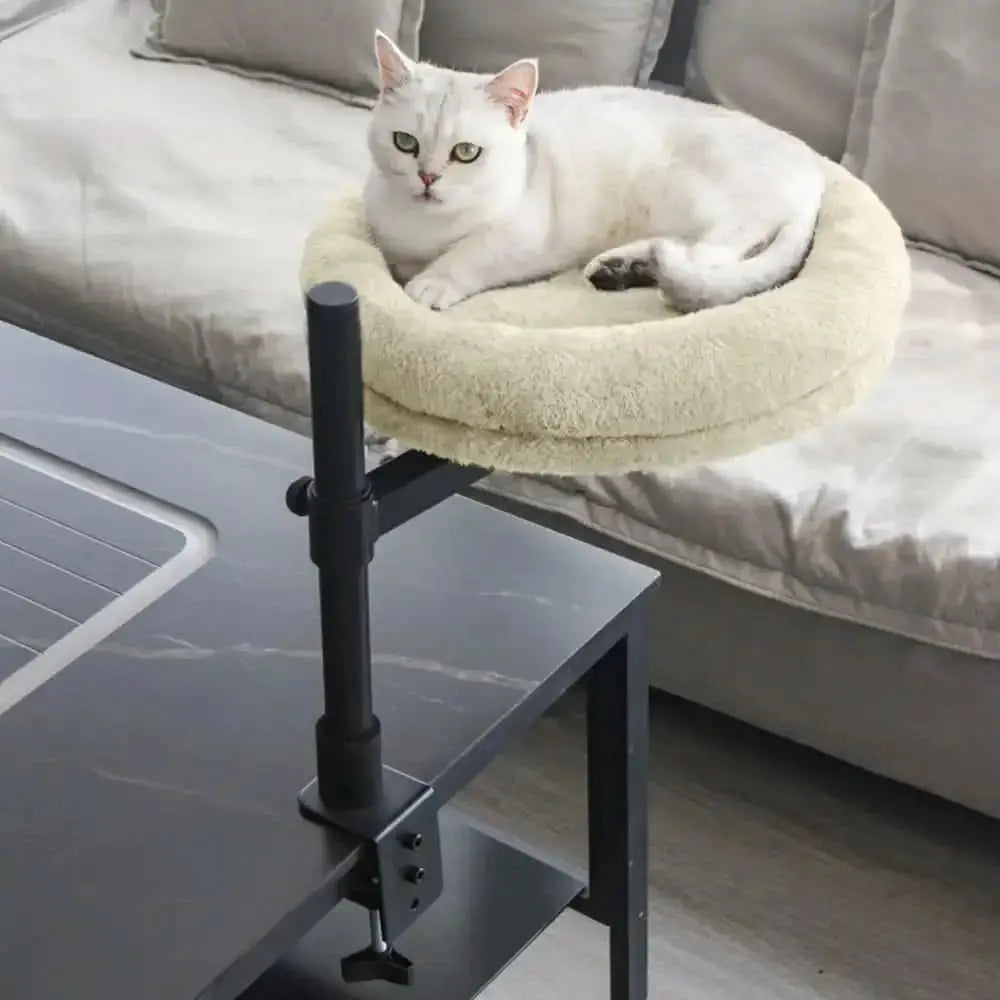 Adjustable Rotating Office Cat Hammock Bed with Iron Support Tektoty