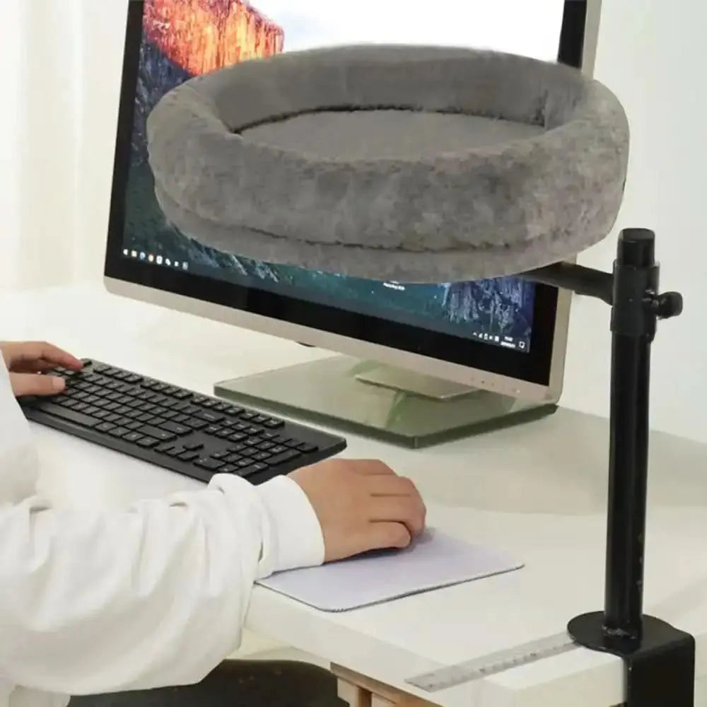 Adjustable Rotating Office Cat Hammock Bed with Iron Support Tektoty