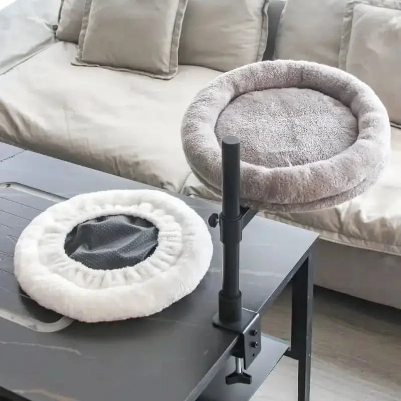 Adjustable Rotating Office Cat Hammock Bed with Iron Support Tektoty
