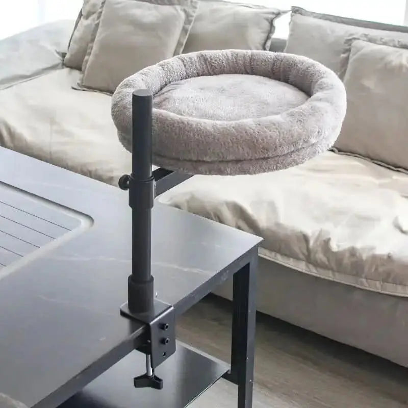 Adjustable Rotating Office Cat Hammock Bed with Iron Support Tektoty