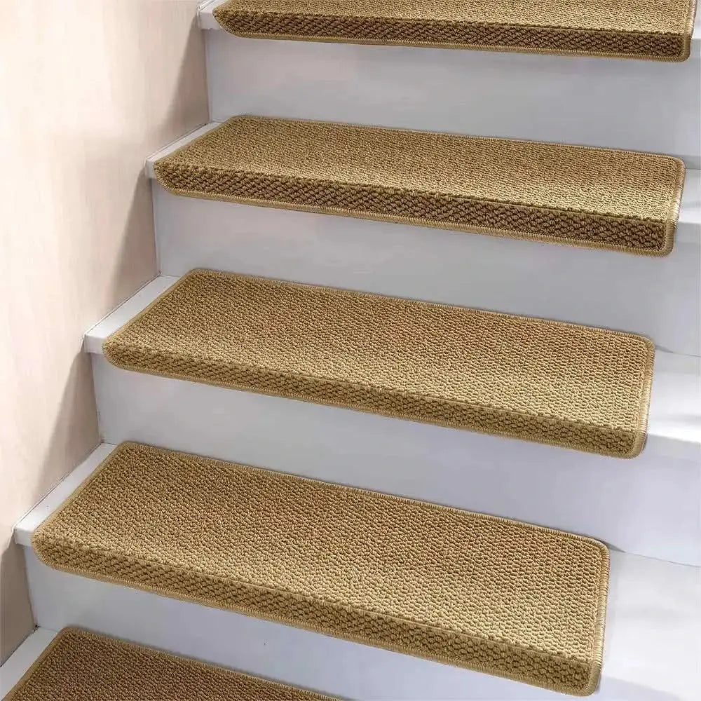 Anti-scratch Faux Sisal Stair Protectors Tape Free Washable Carpet Stair Treads Tektoty