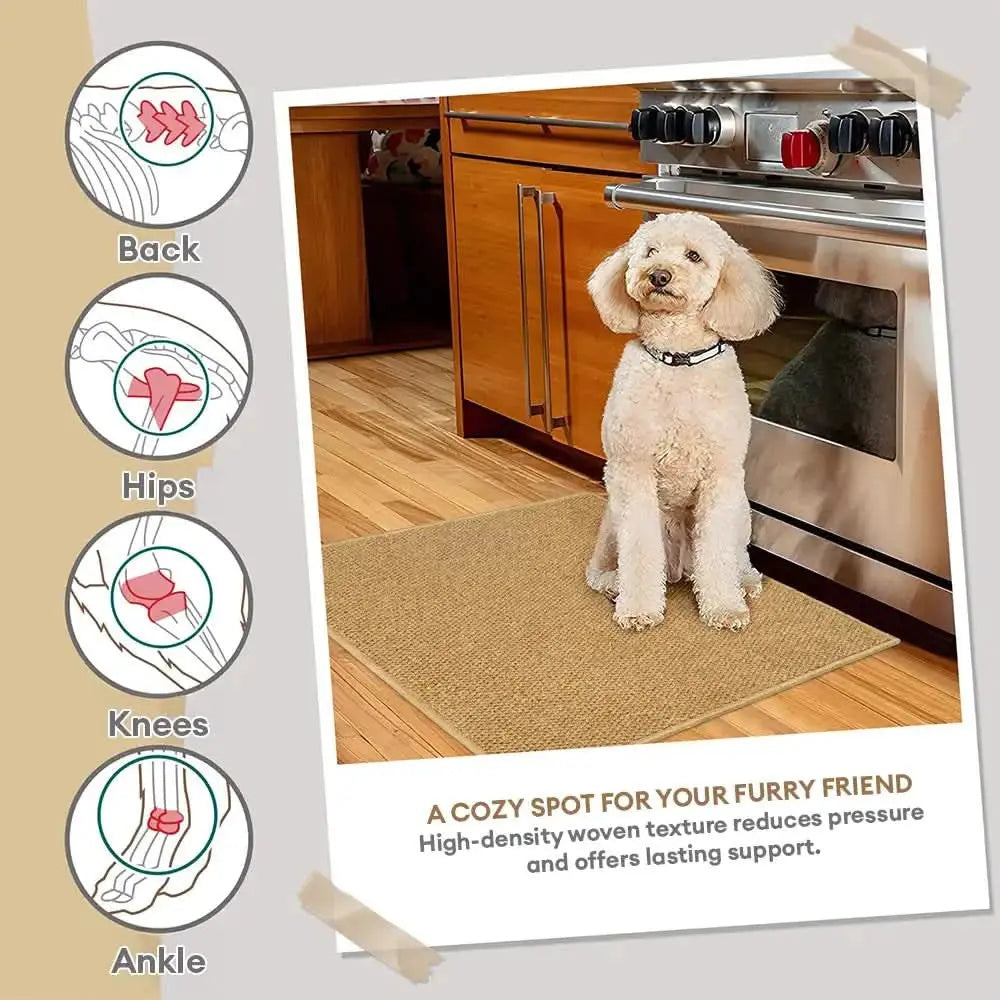 Anti-scratch Faux Sisal Stair Protectors Tape Free Washable Carpet Stair Treads Tektoty