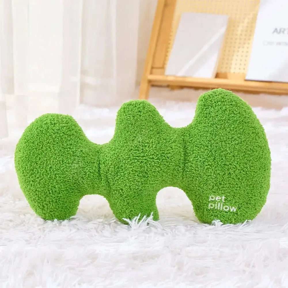 Bone-Shaped Playful Squeaky Dog Toy Pet Pillow Tektoty