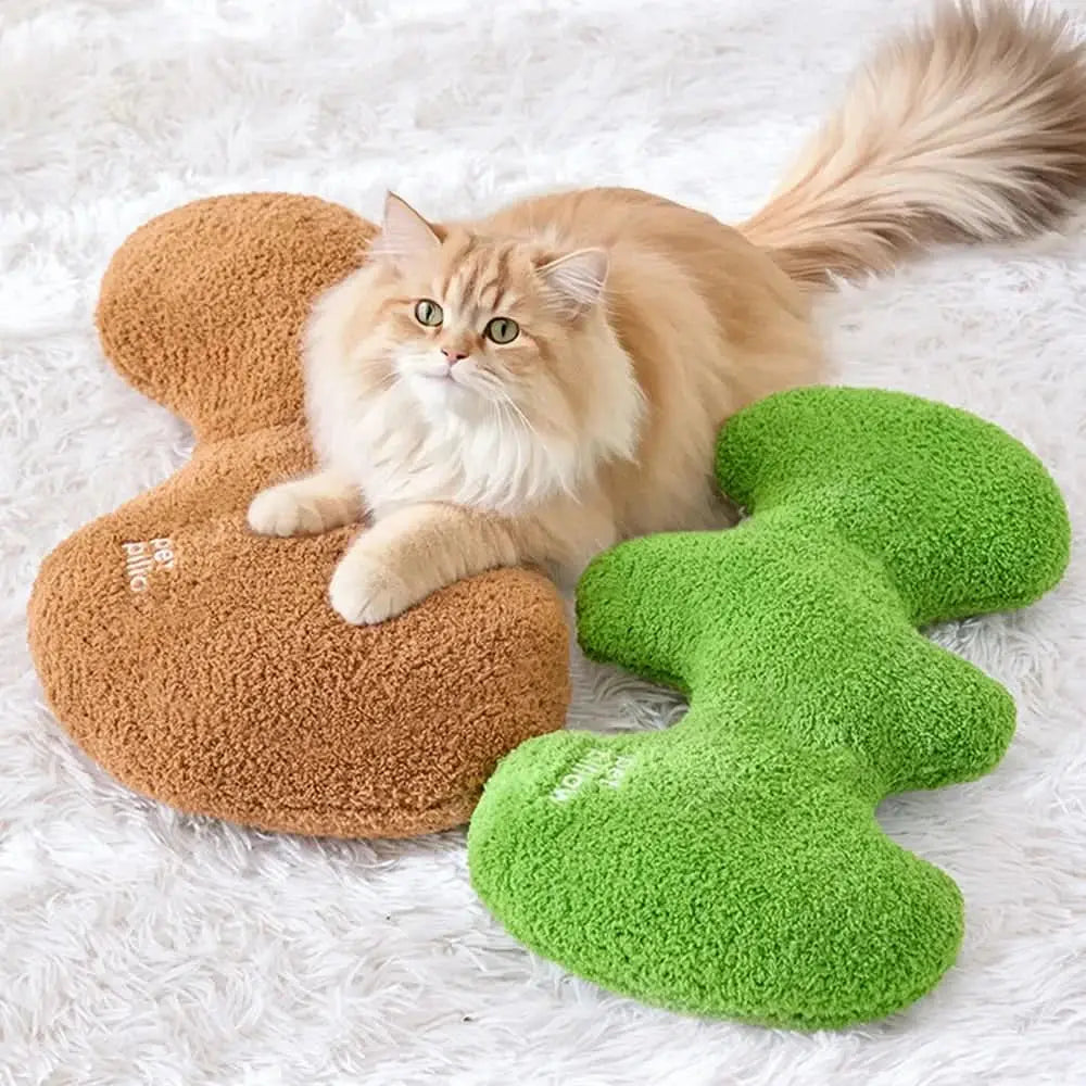 Bone-Shaped Playful Squeaky Dog Toy Pet Pillow Tektoty