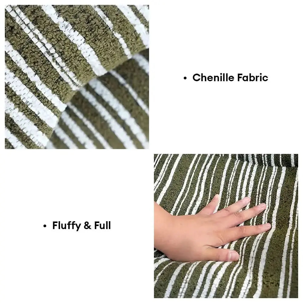 Chenille Striped Jacquard Velvet Dog Sofa Bed for Puppies Tektoty