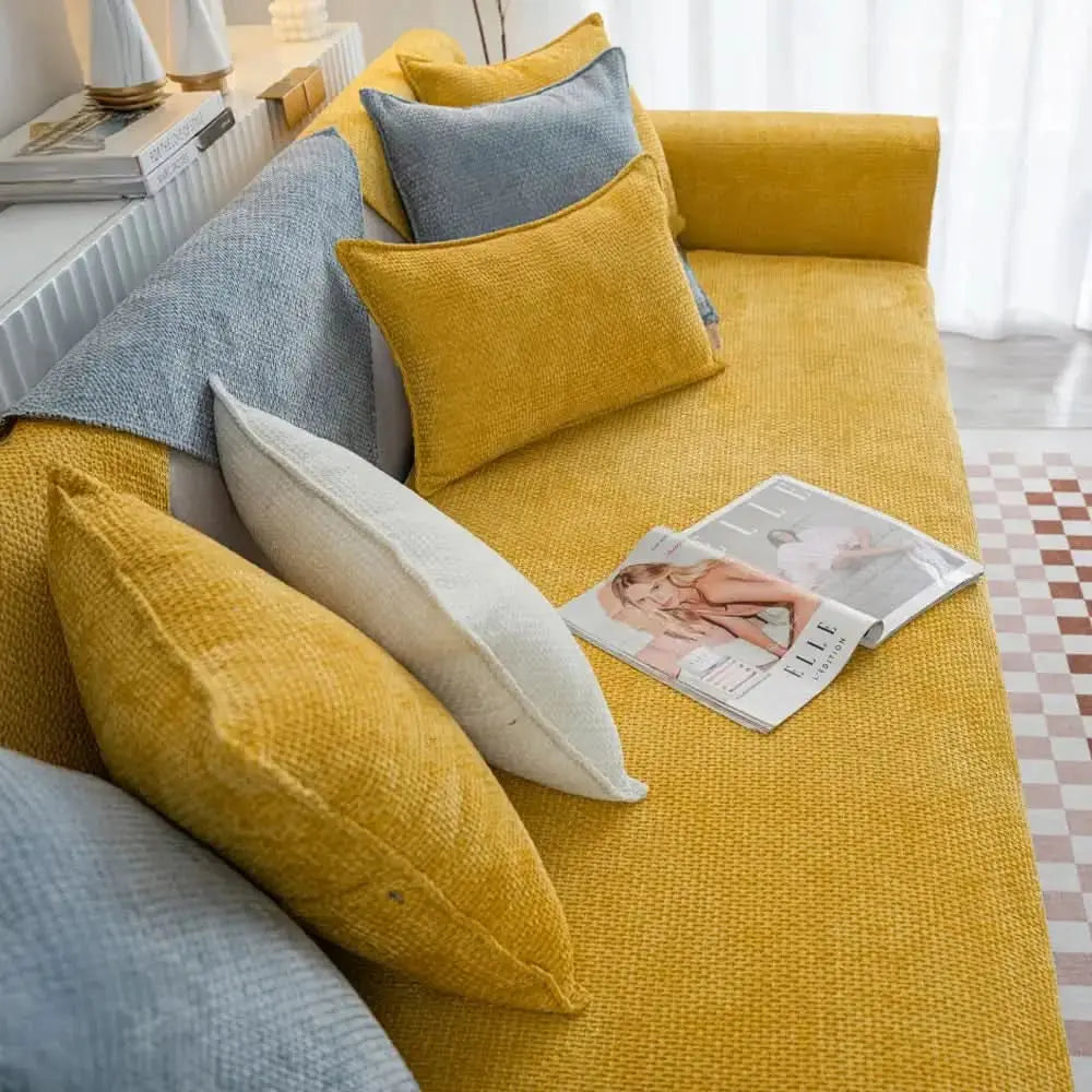 Cloud Woven Velvet Thick Scratch-Resistant Non-Slip Couch Cover Tektoty